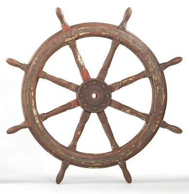A Large Vintage Ship's Wood