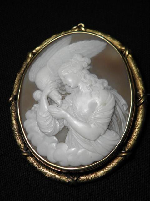 A large well carved shell cameo