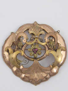 A large yellow and pink metal
