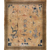 A Laristan Wool Rug in the Chi
