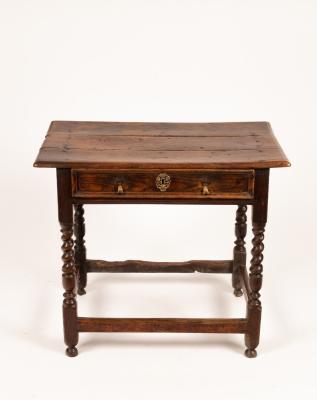 A late 17th Century elm table