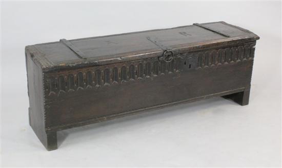 A late 17th century oak six plank