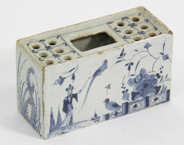 A late 18th Century Delft flower
