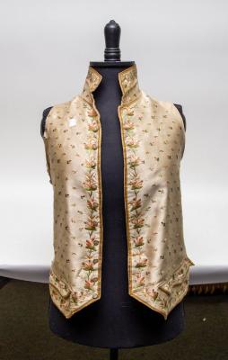 A late 18th Century fine cream silk