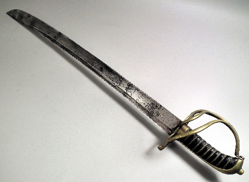 A late 18th Century naval cutlass