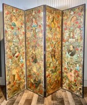 A late 19th C. decoupaged four