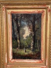 A late 19th C. oil on wood boa