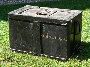A late 19th C. painted cast iron