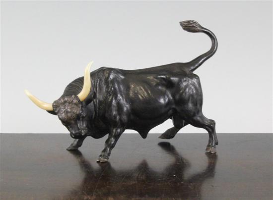 A late 19th century bronze model of