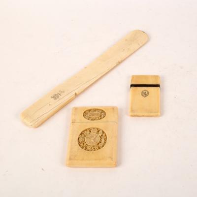 A late 19th Century carved ivory