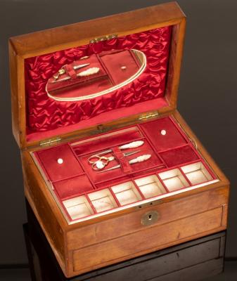 A late 19th Century mahogany sewing