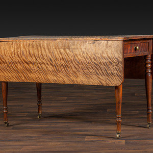 A Late Federal Figured Birch Drop