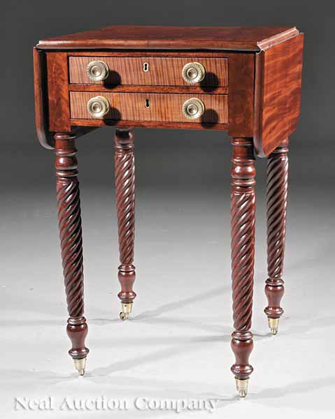 A Late Federal Mahogany and Maple