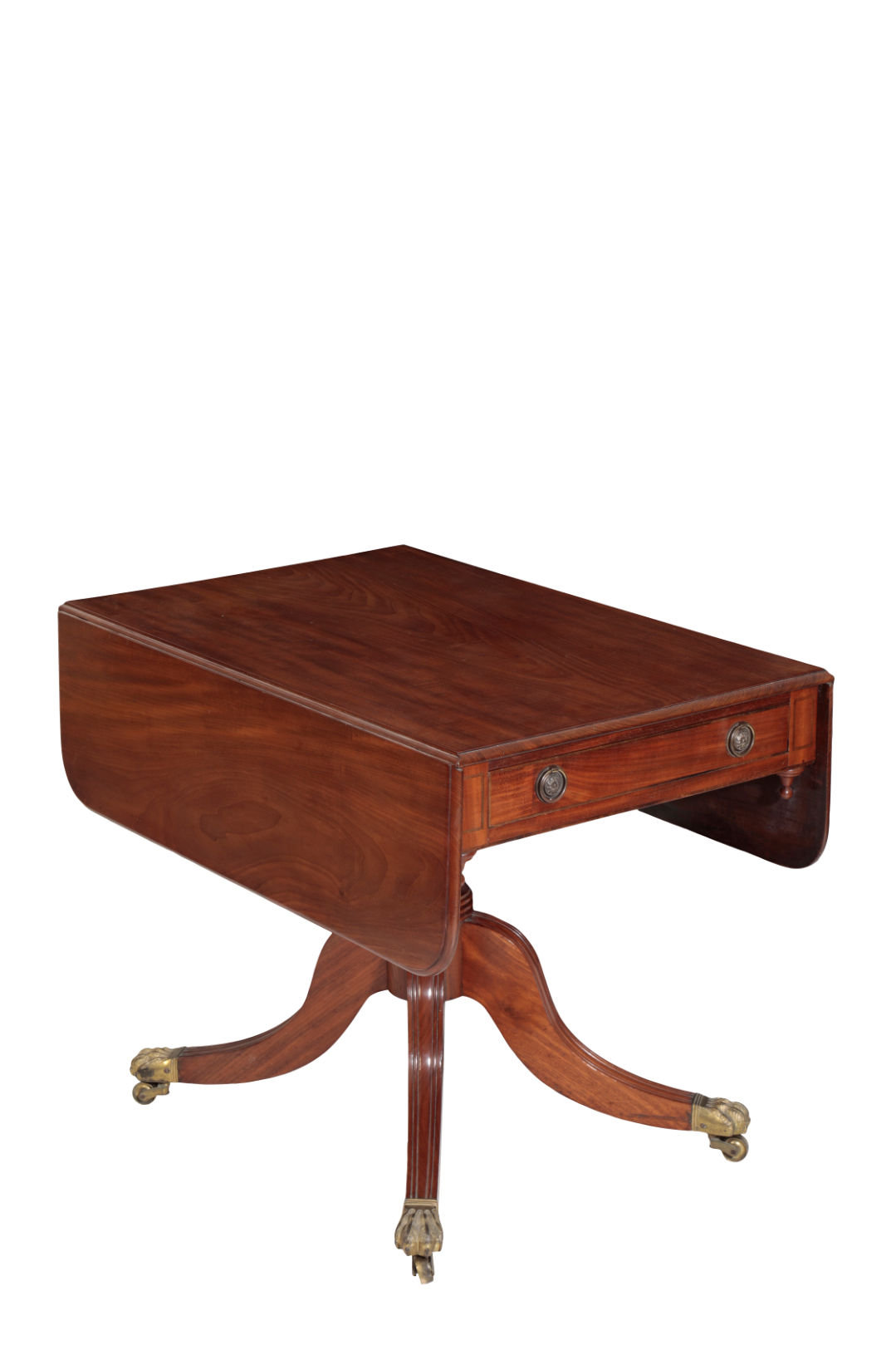 A LATE GEORGE III MAHOGANY SOFA