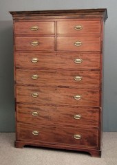 A late Georgian mahogany tallb