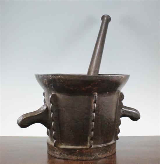 A late Gothic cast iron mortar