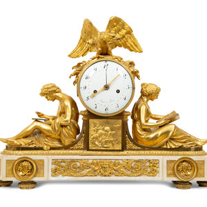 A Late Louis XVI Gilt Bronze and