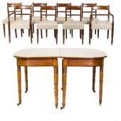 A LATE REGENCY MAHOGANY BANQUE