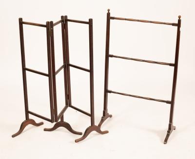 A late Regency mahogany towel rail,