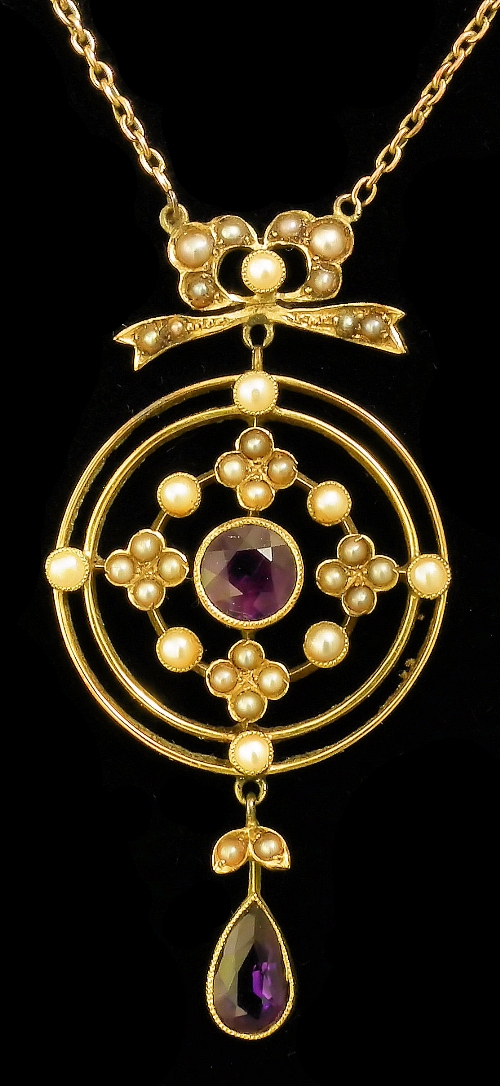 A late Victorian amethyst and