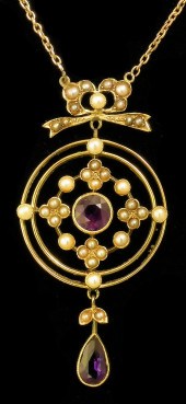 A late Victorian amethyst and