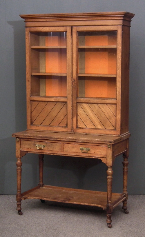 A late Victorian ash Secretaire