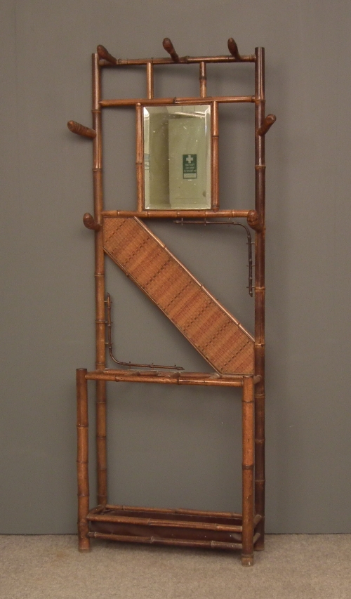 A late Victorian bamboo hallstand