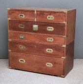 A late Victorian brass bound t