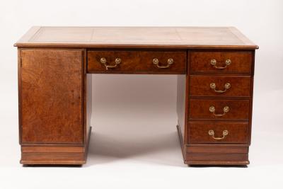 A late Victorian burr walnut