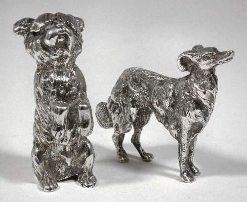 A late Victorian cast silver figure