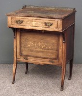 A late Victorian inlaid rosewo
