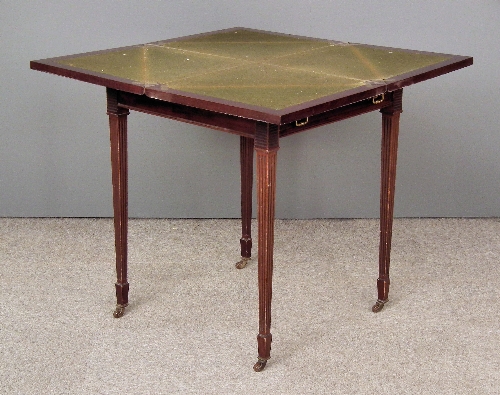 A late Victorian mahogany square