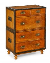 A LATE VICTORIAN OAK CAMPHOR C
