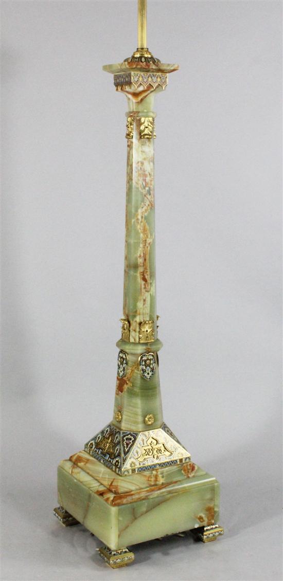 A late Victorian onyx and champleve