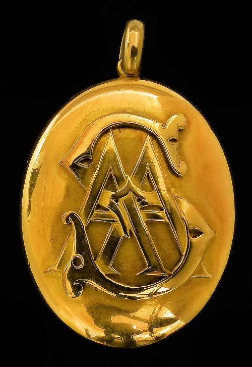 A late Victorian oval gold coloured