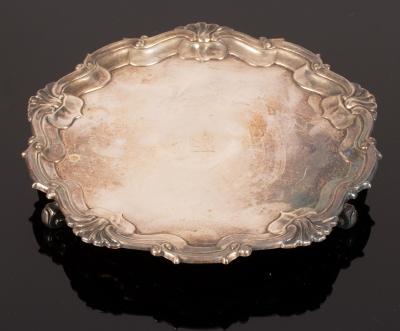 A late Victorian silver card