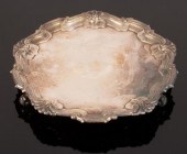 A late Victorian silver card w
