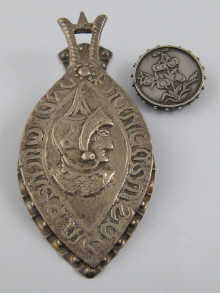 A late Victorian silver desk clip