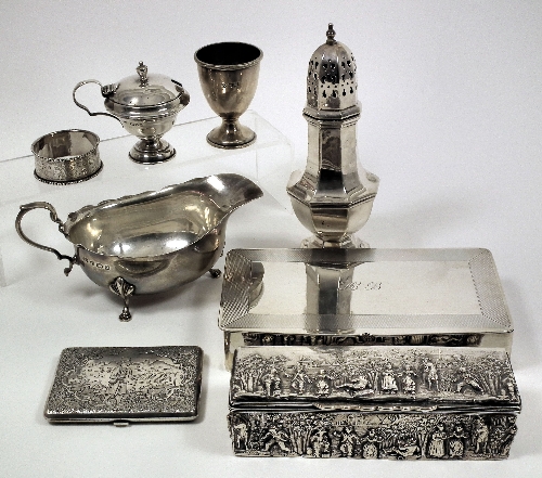 A late Victorian silver rectangular