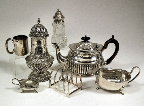 A late Victorian silver sugar