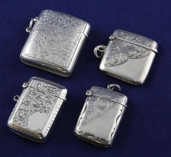 A late Victorian silver vesta