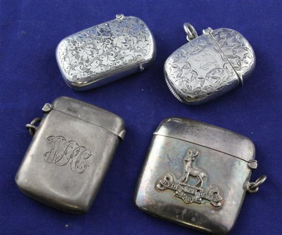 A late Victorian silver vesta