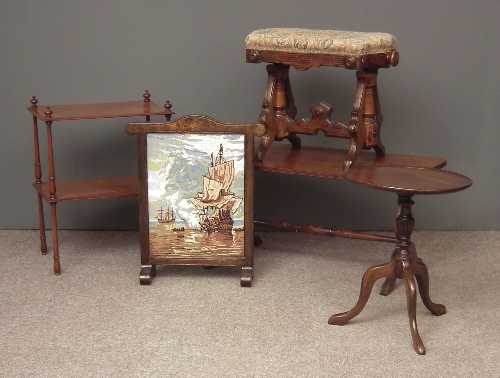 A late Victorian stained wood