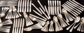 A laurel pattern silver table