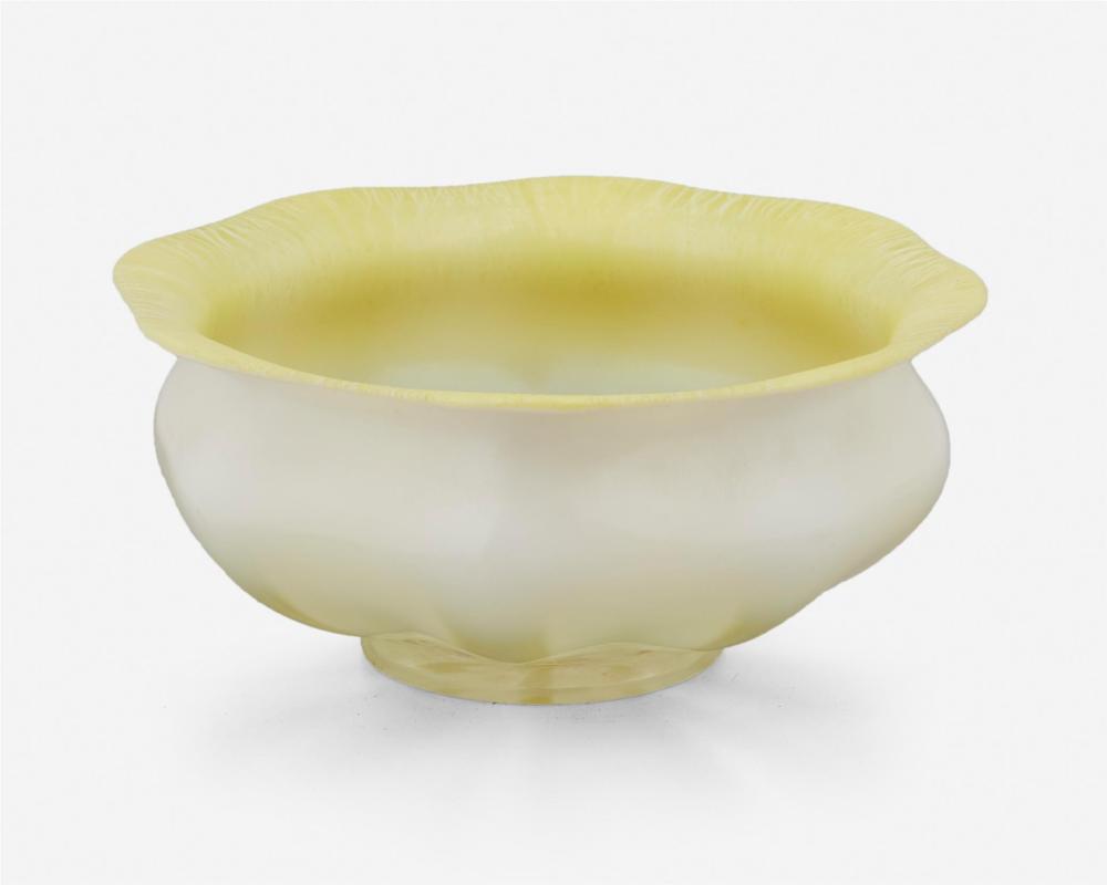 A L.C. TIFFANY YELLOW OPALESCENT