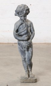 A LEAD FIGURAL FOUNTAINA lead
