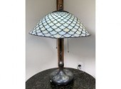 A leaded glass lily pad lamp b