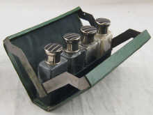 A leather covered metal case