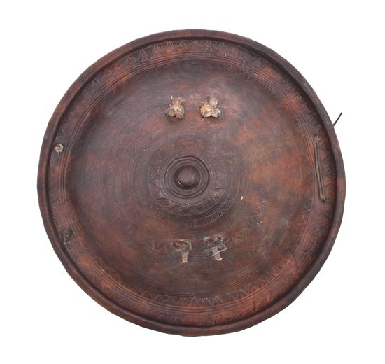* A Leather Shield of domed form