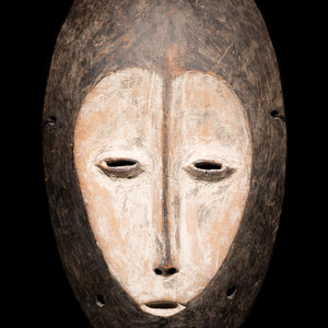 A Lega Wood Mask Central Africa,